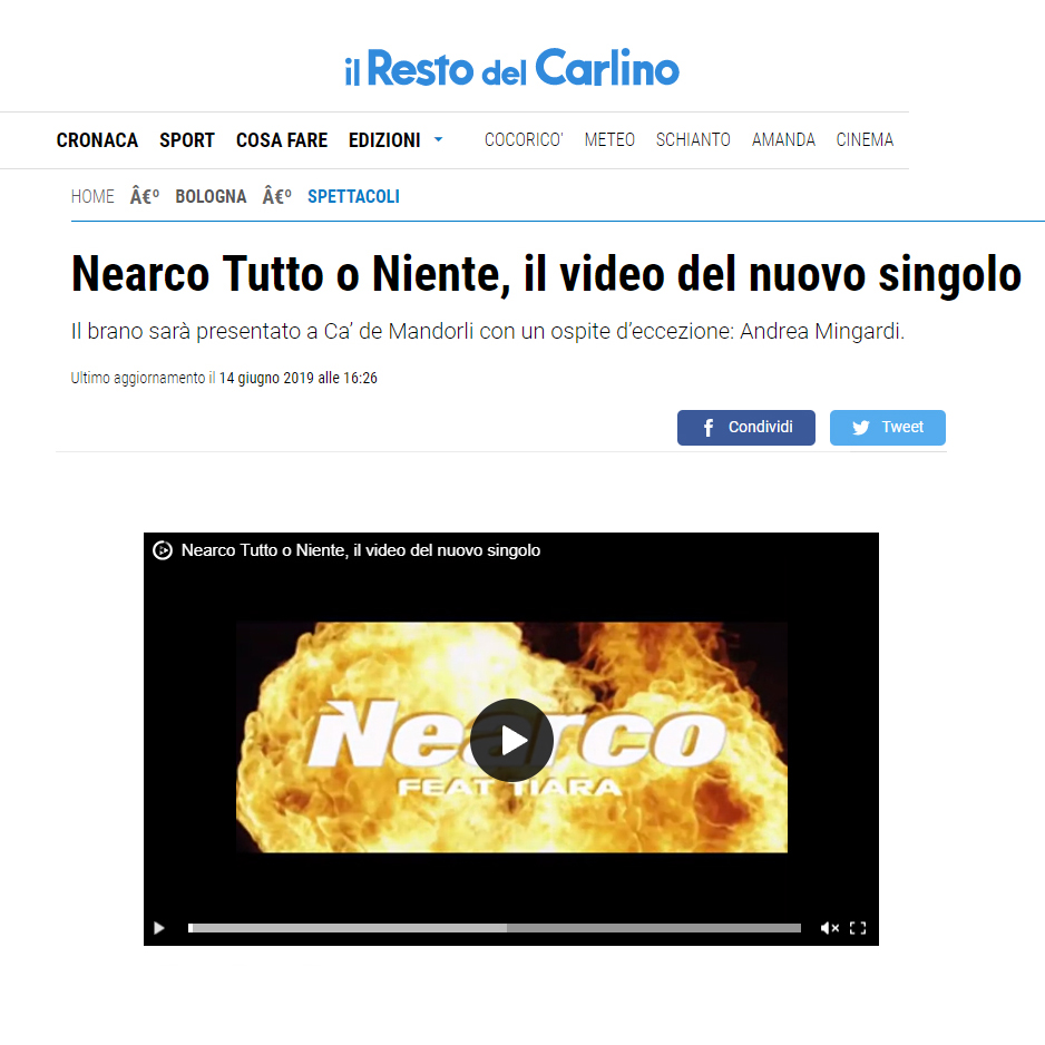 Nearco su Il Resto del Carlino - Anteprima video (14-06-2019)
